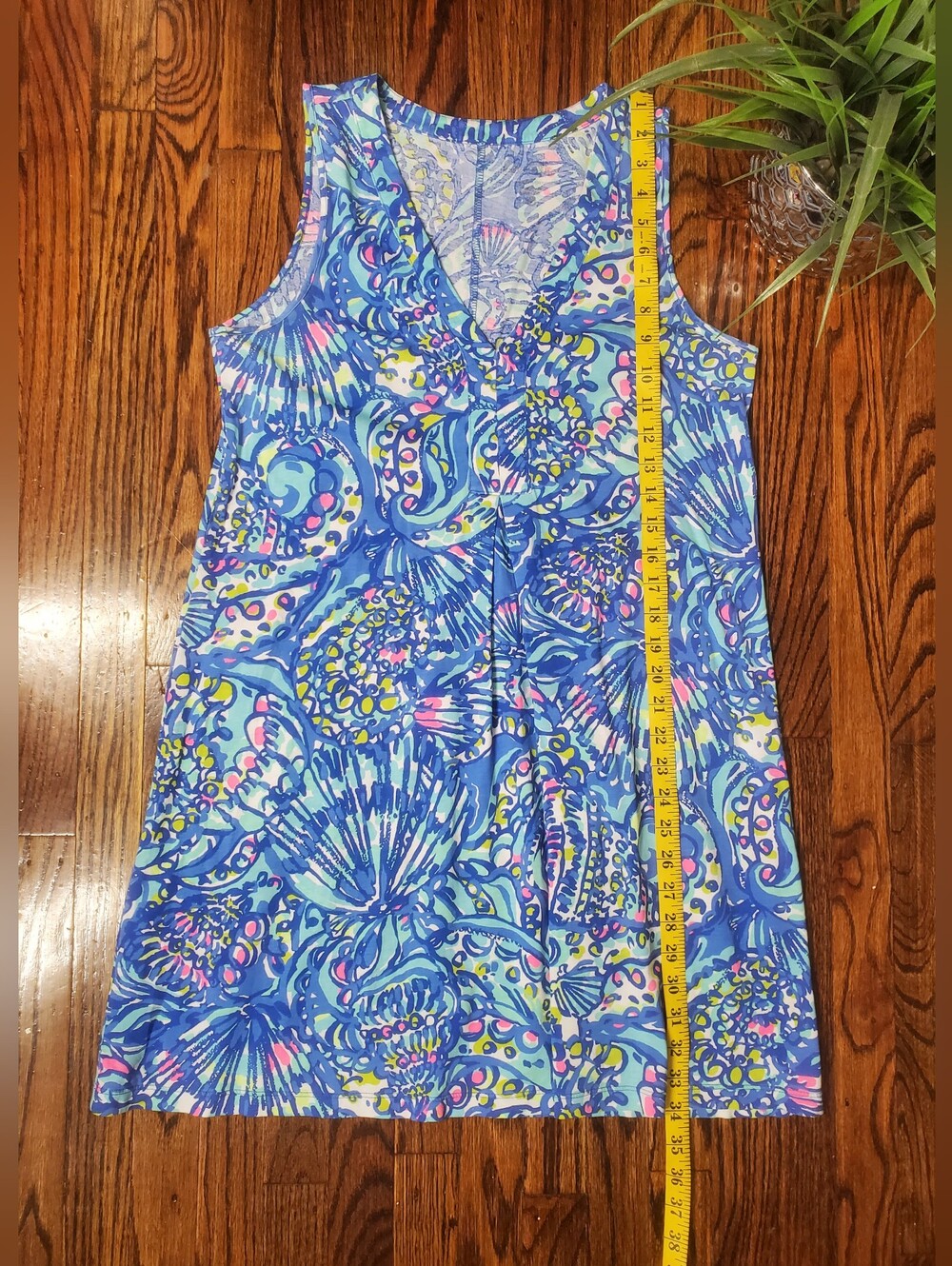 Lilly Pulitzer Amina Swing Dress Brilliant Blue Ceviche Size S 100% Pima Cotton - Picture 13 of 15